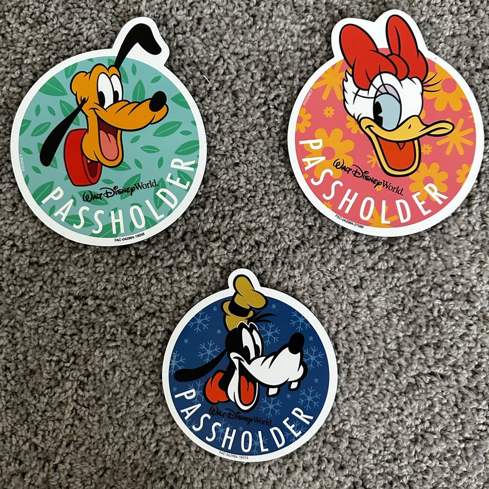Disney Passholder Magnets! Set of 3